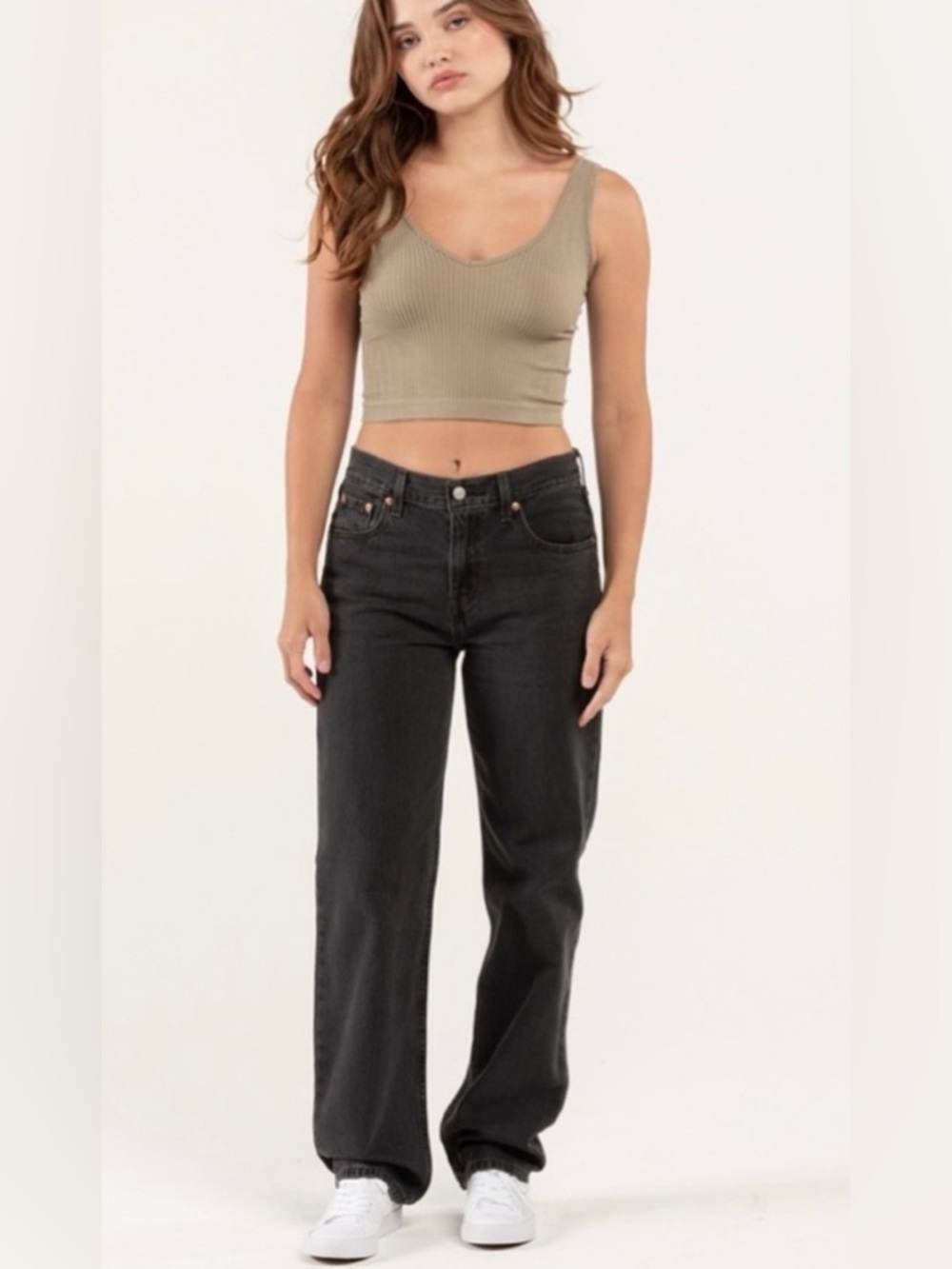 Levi Low Pro Straight Jeans , Straight Leg in Black